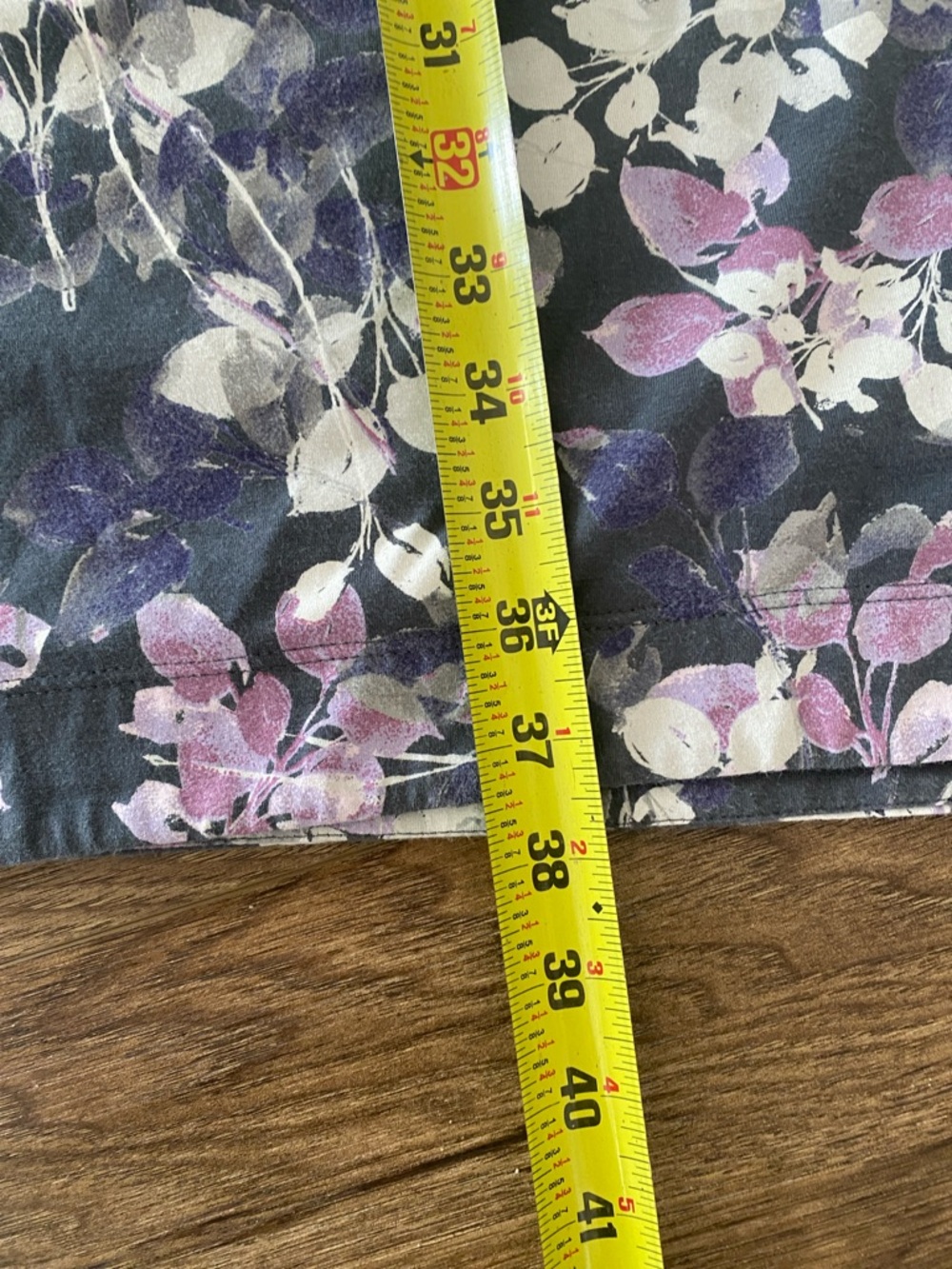 J. Jill Floral Short-Sleeve A-Line Dress in Gray and Purple floral prima cotton - Picture 9 of 9